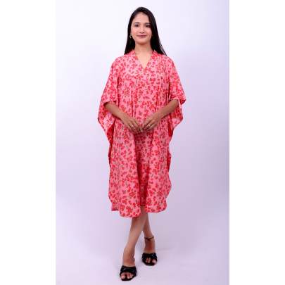 Pretty Floral Mid Length Kaftan 