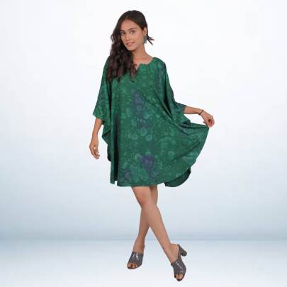 Rain Drop Printed Short tunic Kaftan
