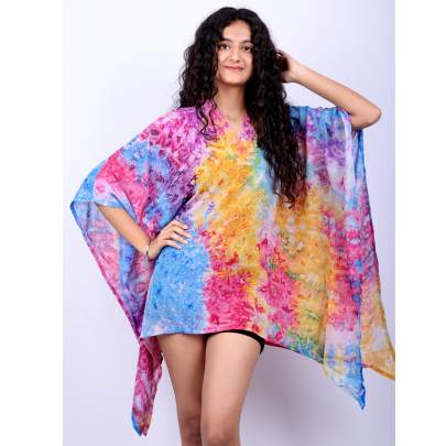 Rainbow Crystal Tie Dye Kaftan Tunic