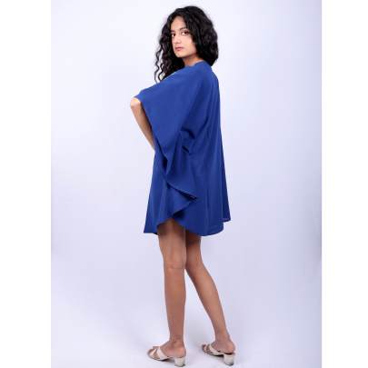 Sapphire Bloom Kaftan Tunic