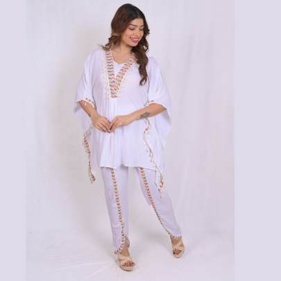 Sequence Embllished Kaftan Pant Set