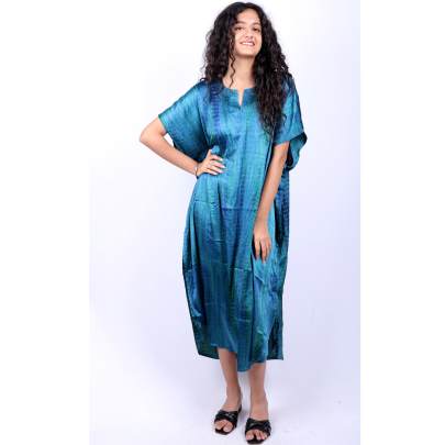 Shaded Ocean Blue Kaftan
