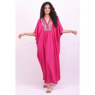 Shell n Mirror Detailing Long Kaftan