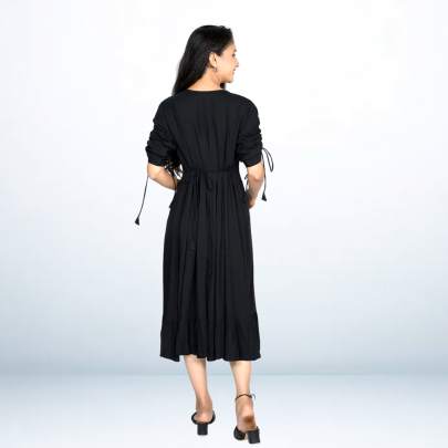 Soft Rayon Designer Black Dress