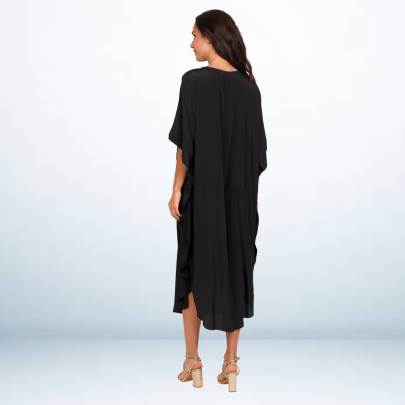 Solid black Long Kaftan