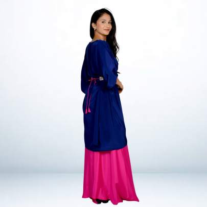 Solid Kaftan Pant with Elegant Embellished Belt