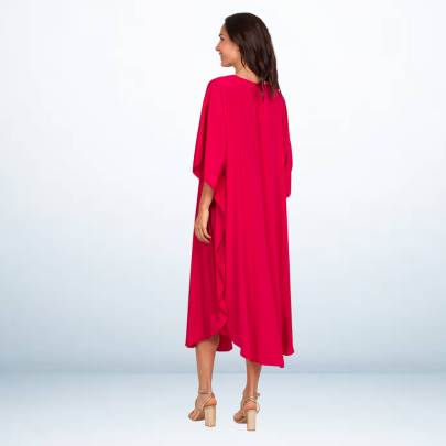 Solid Pink Long Kaftan