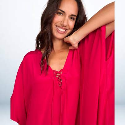 Solid Pink Long Kaftan