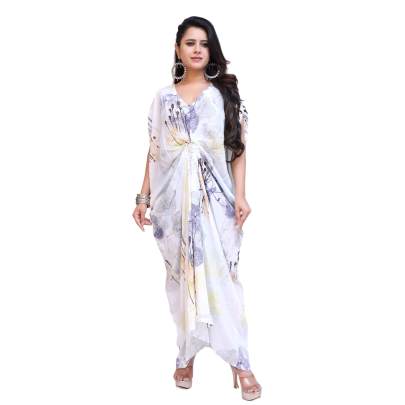 Stylish Ring Kaftan White