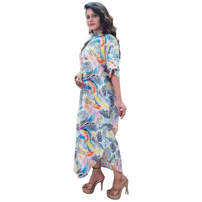 Summer Cotton Printed Kaftan Dress