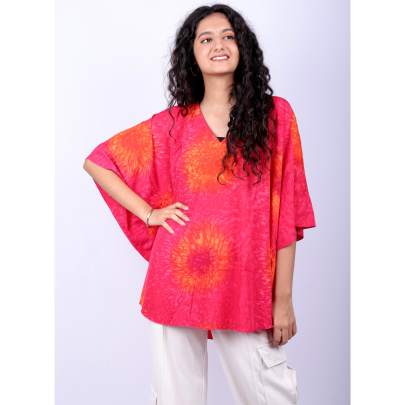 Sunburst Tie Dye Kaftan Tunic