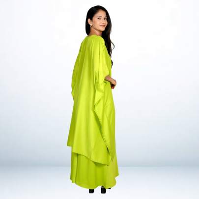 Super Soft Muslin Embroidered Kaftan Pant Cord set