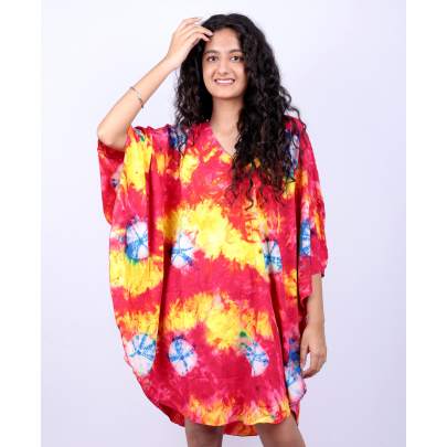Tie Dye Casual Short Kaftan