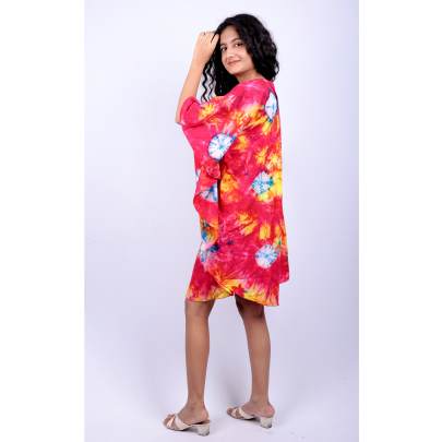 Tie Dye Casual Short Kaftan