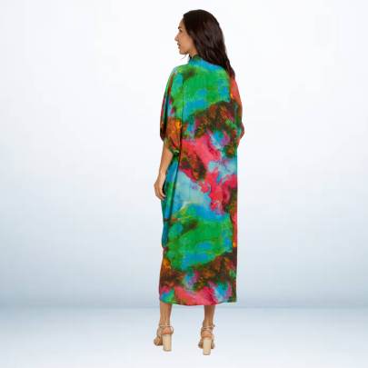 Tie dye Printed Long Kaftan Dress
