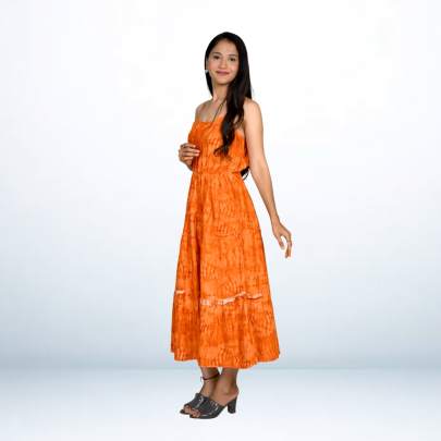 Tie dye Printed Partywear Backless dress