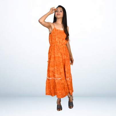 Tie dye Printed Partywear Backless dress