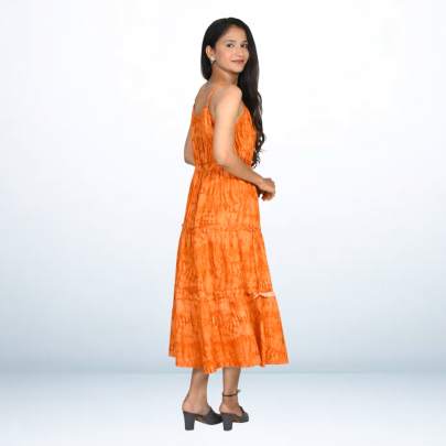 Tie dye Printed Partywear Backless dress