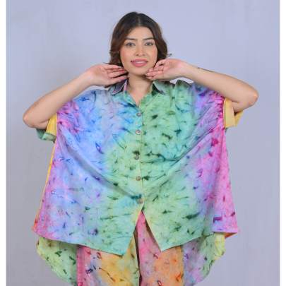 Tie Dye Shirt Style Co ord Set