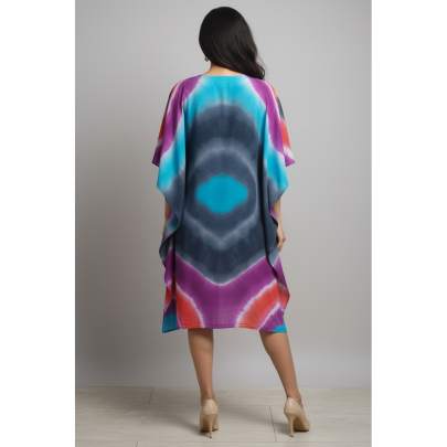 Tie-Dye Short Kaftan for Women | Cotton Free Size