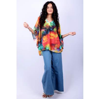 Tie Dye Splatter Kaftan Tunic