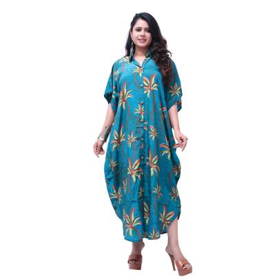 Tropical Bliss Collar Kaftan