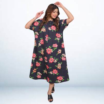 Tropical Print Maxi Dress 