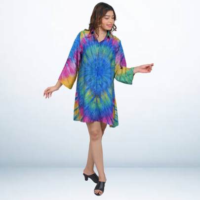 Vibrance Swirl Tie Dye Shirt Tunic