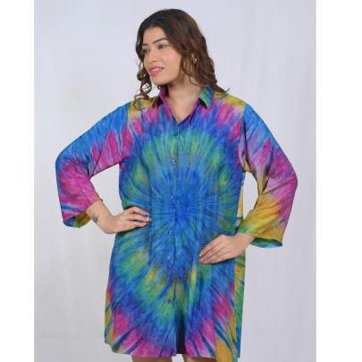 Vibrance Swirl Tie Dye Shirt Tunic