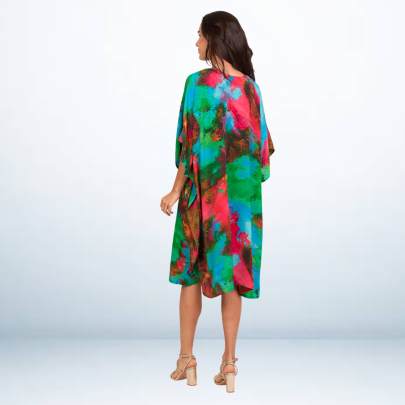 Vibrantly colored Short kaftan