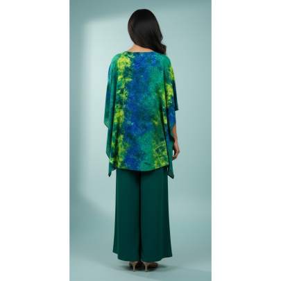Women’s Green & Blue Printed Kaftan Cover up