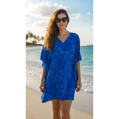 Women’s Ocean Blue Summer Tunic Kaftan